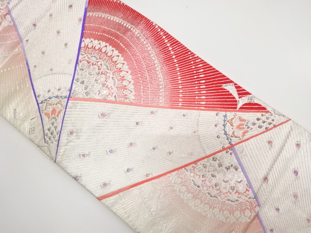 JAPANESE FUKURO OBI / WOVEN FLOWER CREST